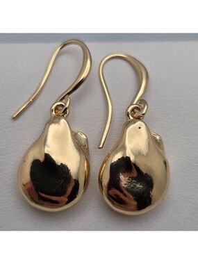 Merx Gold-Tone Organic Shaped Dangle Earrings NWT